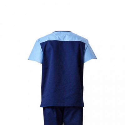 SKSN008 manufacture operating gowns pet hospital work clothes split suit hand washing clothes operating gowns garment factory back view